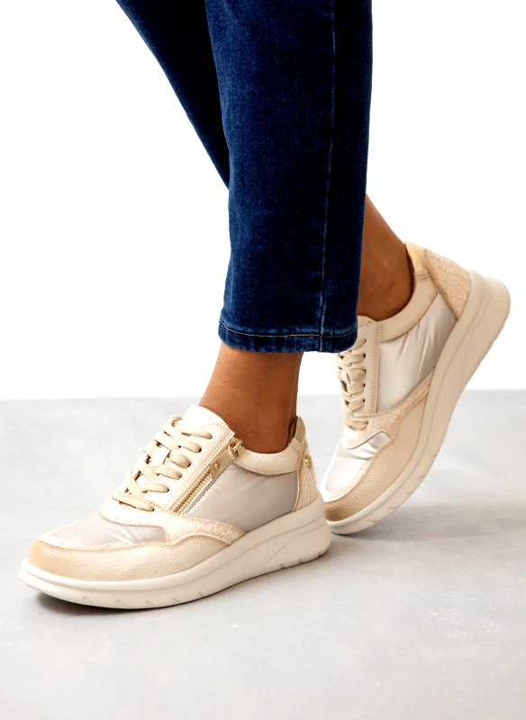 Xti Footwear Sneakers με συνδιασμό υλικών Xti 143201 - Μπεζ