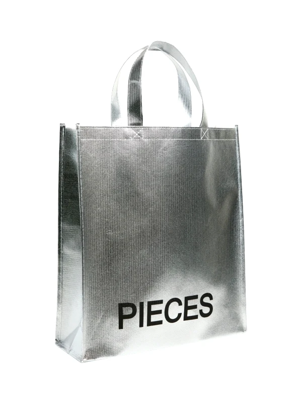 PIECES Shopper bag σε μεταλλικά χρώματα PIECES 17151837 - Ασημί