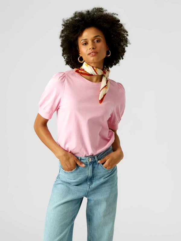 AWARE by VERO MODA Μπλούζα με πιέτες στους ώμους AWARE 10275520 - Ροζ