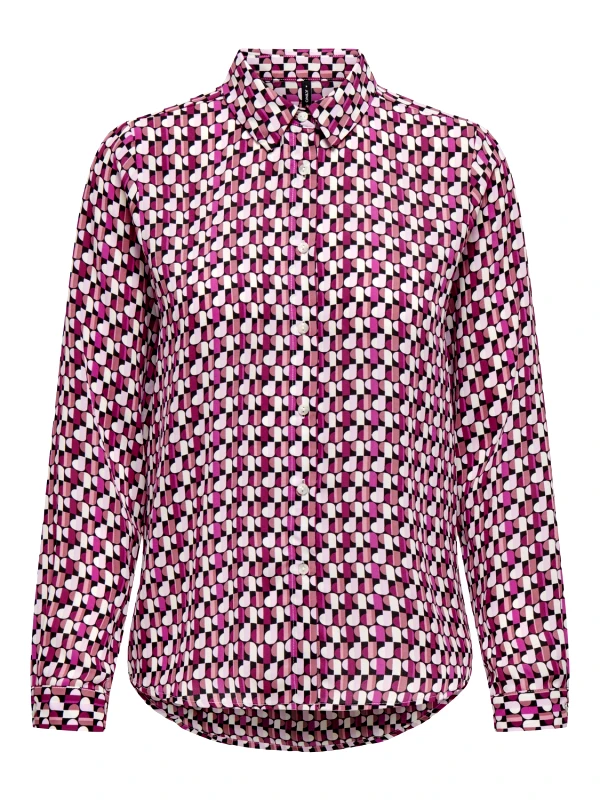 ONLY Πουκάμισο με print ONLY 15248787 - Magenta