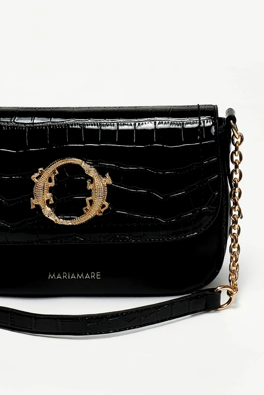 MARIAMARE Τσάντα βραδινή με pattern Mariamare - Μαύρο