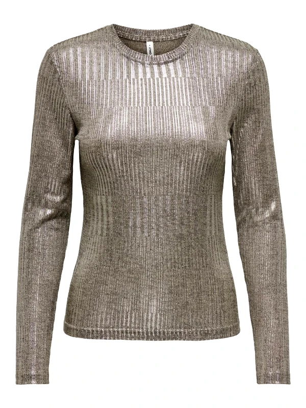 ONLY Μπλούζα see through σε μεταλλικά χρώματα ONLY 15333626 - Χρυσό
