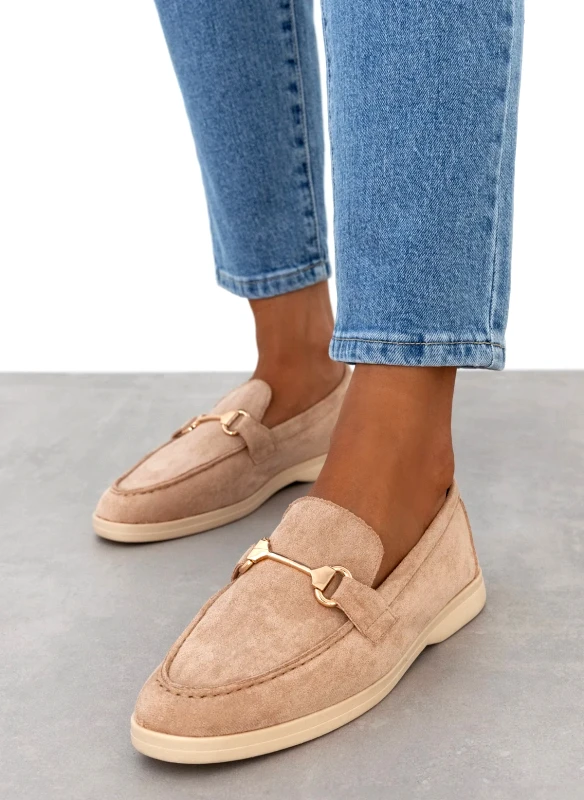 Sweet Shoes Μοκασίνια comfort suede - Τάουπε