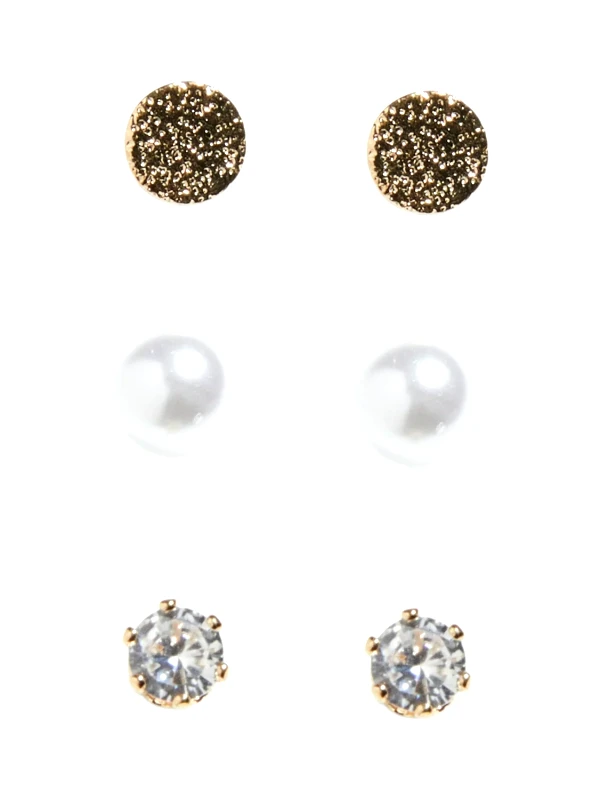 PIECES 3pack σετ σκουλαρίκια PIECES 17136905 - Χρυσό