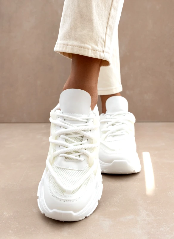 Ideal shoes Sneakers chunky με σχέδιο - Λευκό