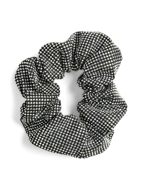PIECES Scrunchie με στρας PIECES 17151926 - Ασημί