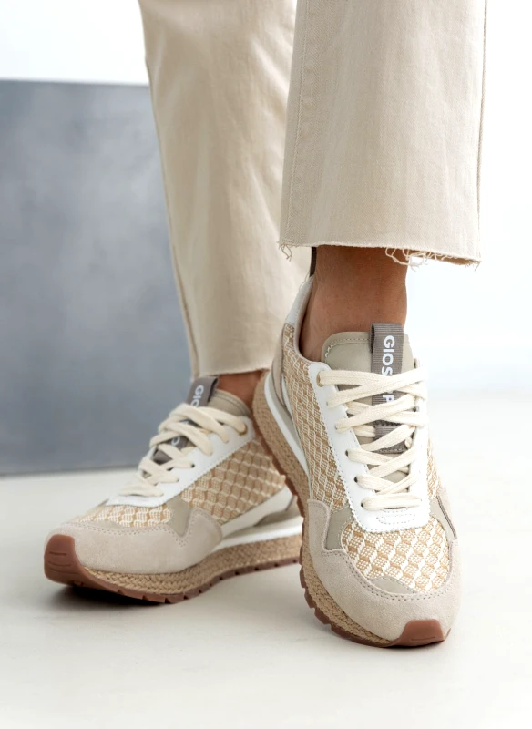 GIOSEPPO Sneakers δερμάτινα με συνδυασμό υλικών GIOSEPPO - Μπεζ