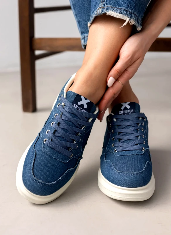 Xti Footwear Sneakers flatforms τζιν 142771 - Μπλε jean