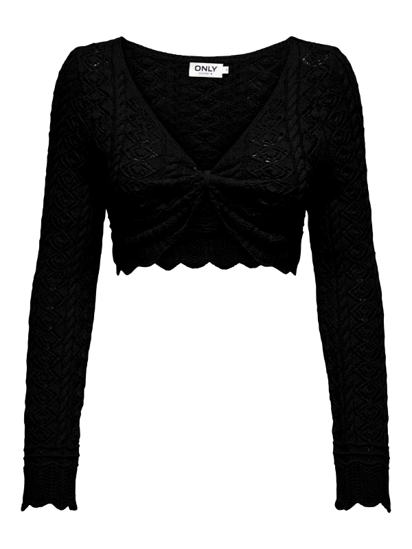 ONLY Τοπ crochet ONLY 15314757 - Μαύρο
