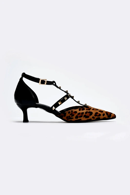 TFP Γόβες μυτερές με τρουκς και print TFP - Leopard