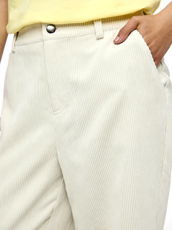 PIECES Παντελόνι wide leg κοτλέ PIECES 17156964 - Ζαχαρί