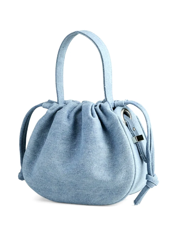 PIECES Τσαντάκι πουγκί με denim όψη PIECES 17157573 - Μπλε denim