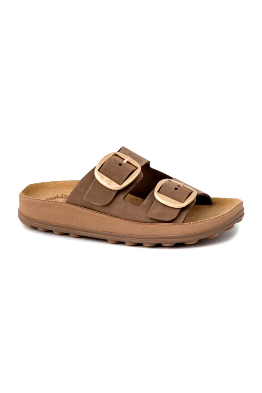 FANTASY SANDALS Σανδάλια δερμάτινα με τοκάδες DESPOINA FANTASY SANDALS - Καφέ