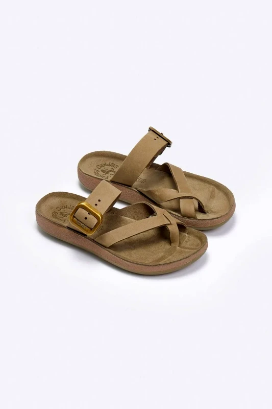 FANTASY SANDALS Σανδάλια δερμάτινα με τοκ CONSTANTIA FANTASY SANDALS - Χακί