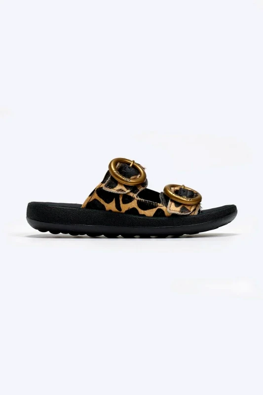 FANTASY SANDALS Σανδάλια ponyskin με print JOYA FANTASY SANDALS - Leopard