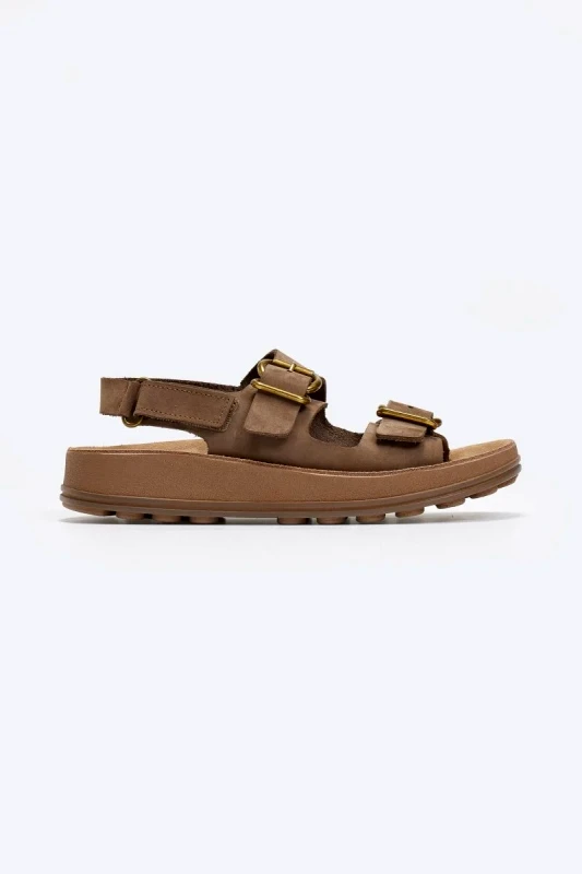 FANTASY SANDALS Σανδάλια δερμάτινα με τοκάδες FABIOLA FANTASY SANDALS - Καφέ
