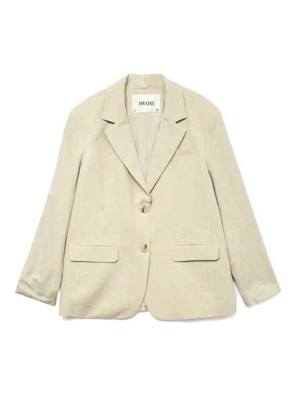 AWARE by VERO MODA Σακάκι με λινό AWARE 10325347 - Μπεζ