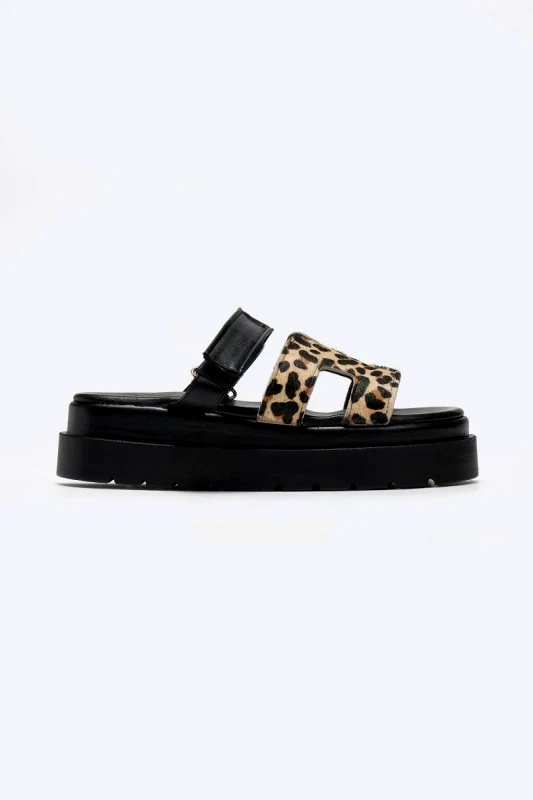 Mariella Fabiani Σανδάλια flatforms με print Mariella Fabiani 2554/91 - Leopard