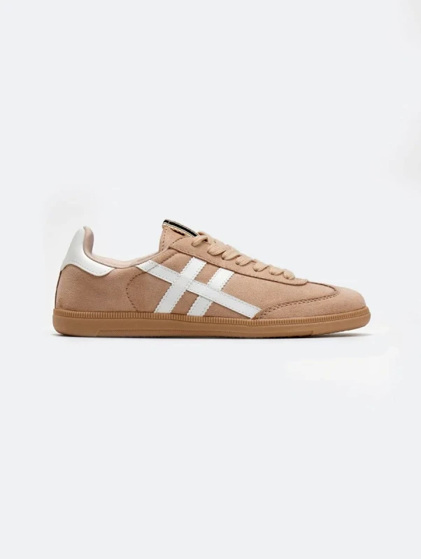 CORINA CORINA Suede Sneakers with Stripes - M5075 - Salmon