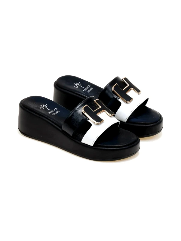 Mariella Fabiani Πλατφόρμες δερμάτινες Mariella Fabiani 2441/75 - Μαύρο