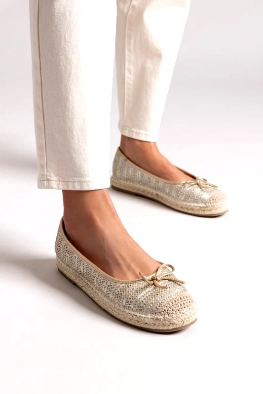 Xti Footwear Xti Footwear Raffia Espadrilles - 144027 - Light Gold