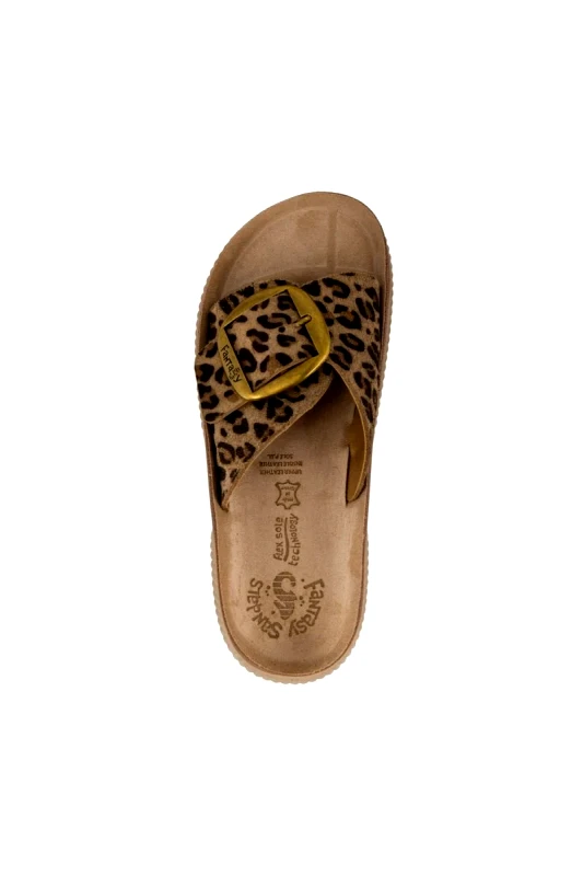 FANTASY SANDALS Σανδάλια δερμάτινα comfort BEATRICE FANTASY SANDALS - Leopard