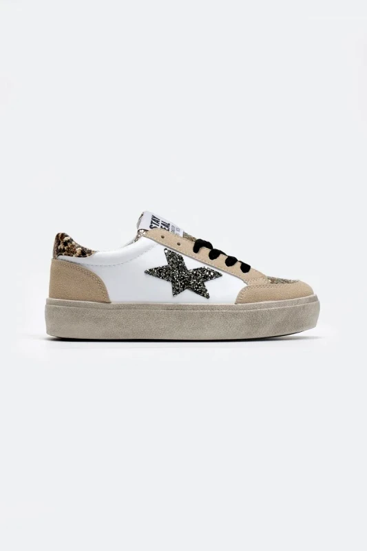 ERYNN ERYNN Glitter Sneakers - 9103 (Glitter) - Μπεζ