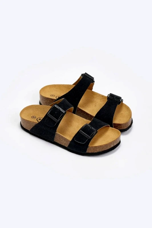 Plakton Σανδάλια καστόρινα Plakton 345646 - Μαύρο