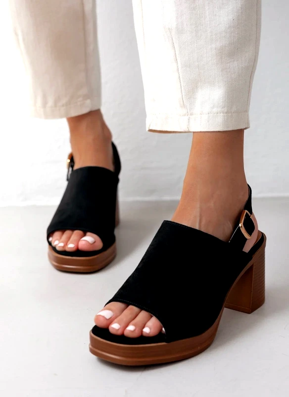 ERYNN ERYNN Sandals with Wide Strap - LA-708 - Black