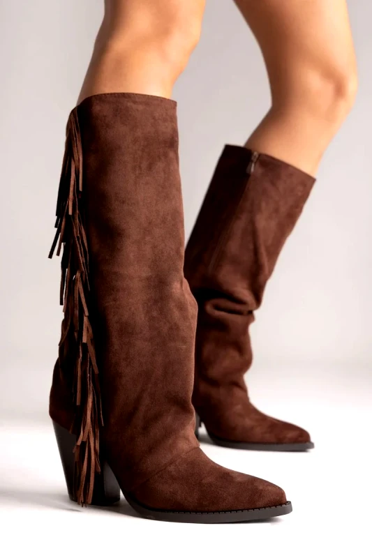 ERYNN ERYNN Cowboy Boots - RXJ-296 - Brown Suede