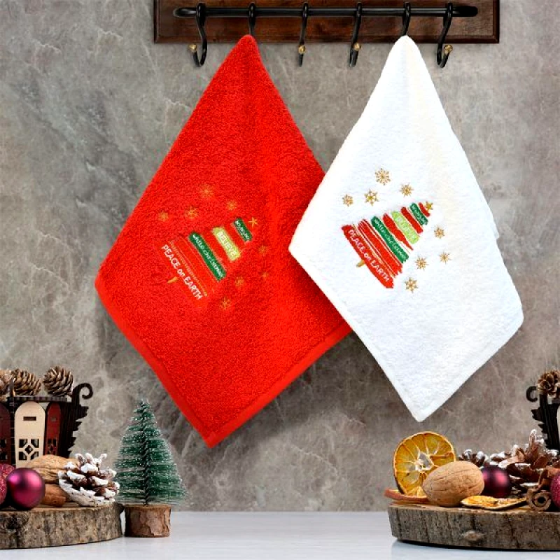 Lino Home LINO ΣΕΤ ΠΕΤΣΕΤΕΣ XMAS BAUM 2ΤΜΧ Χεριών