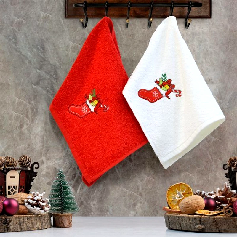 Lino Home LINO ΣΕΤ ΠΕΤΣΕΤΕΣ XMAS SOCK 2ΤΜΧ Χεριών