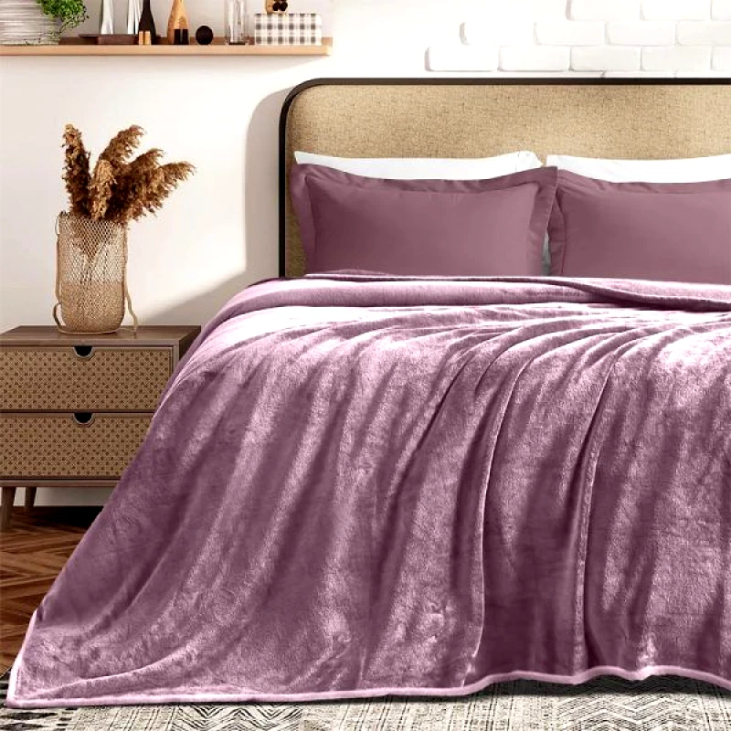 Lino Home LINO ΚΟΥΒΕΡΤΑ ΒΕΛΟΥΤΕ COBERTOR LILAC 160X220 Ημίδιπλο