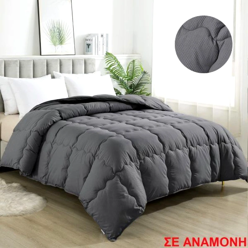 ΠΑΠΛΩΜΑ ΜΟΝΟ 160Χ220 ADAM HOME (600) ANTHRACITE HOLLOWFIBER φωτογραφία