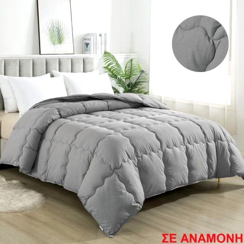 ΠΑΠΛΩΜΑ ΜΟΝΟ 160Χ220 ADAM HOME (600) GREY HOLLOWFIBER φωτογραφία