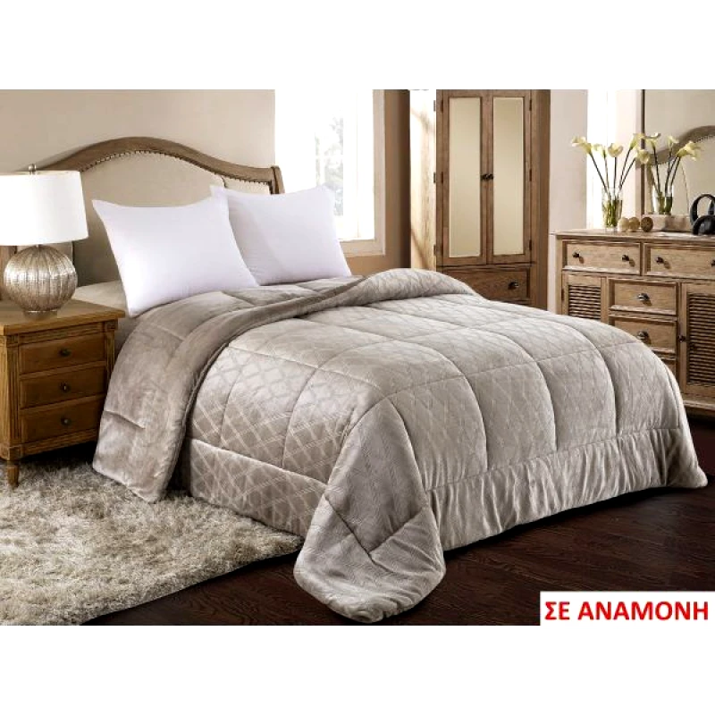 ADAM HOME ΚΟΥΒΕΡΤΟΠΑΠΛΩΜΑ ΑΝΑΓΛΥΦΟ FLANNEL 160X240 (812) TAUPE
