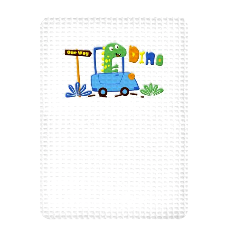 ADAM HOME ΚΟΥΒΕΡΤΑ ΠΙΚΕ ΑΓΚΑΛΙΑΣ 80X110 ADAM HOME DINOSAUROS WHITE
