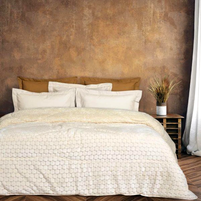 Das Home Das Home Κουβερτοπαπλωμα Sherpa Μονο 1168 Εκρου