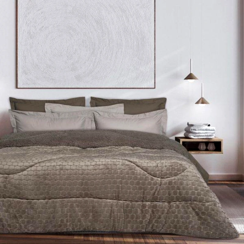 Das Home Das Home Κουβερτοπαπλωμα Sherpa Υπερδιπλο 1170 Σπαγγι