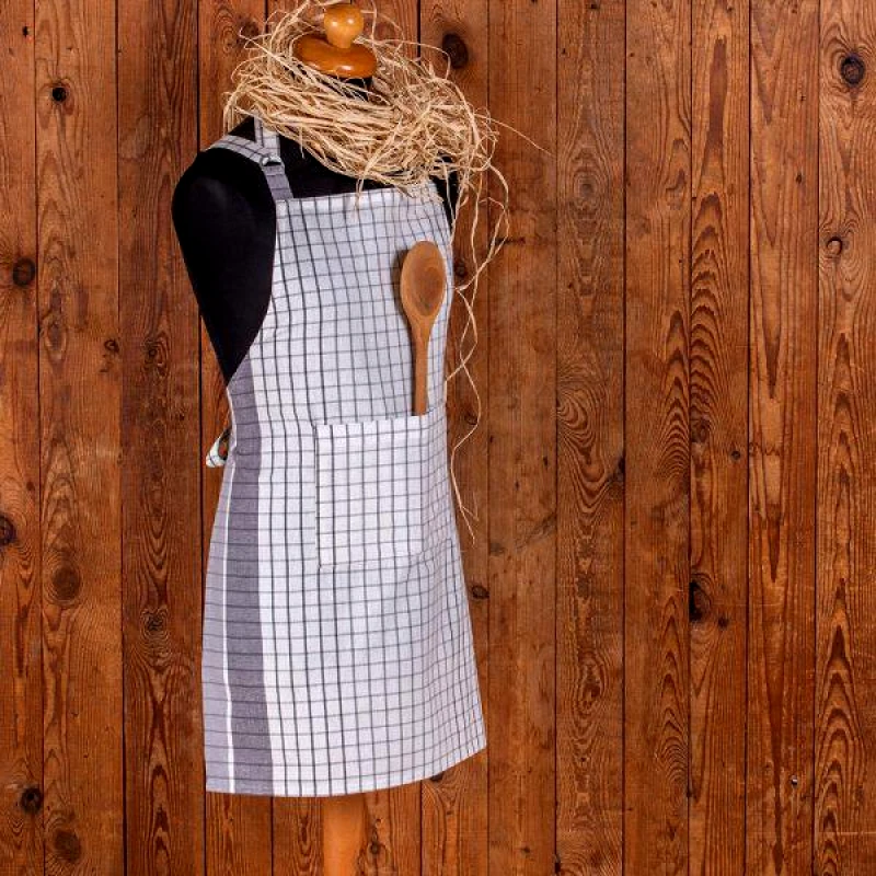 Melinen Home Melinen Home Ποδια Κουζίνας Pepper Check Grey 60X75