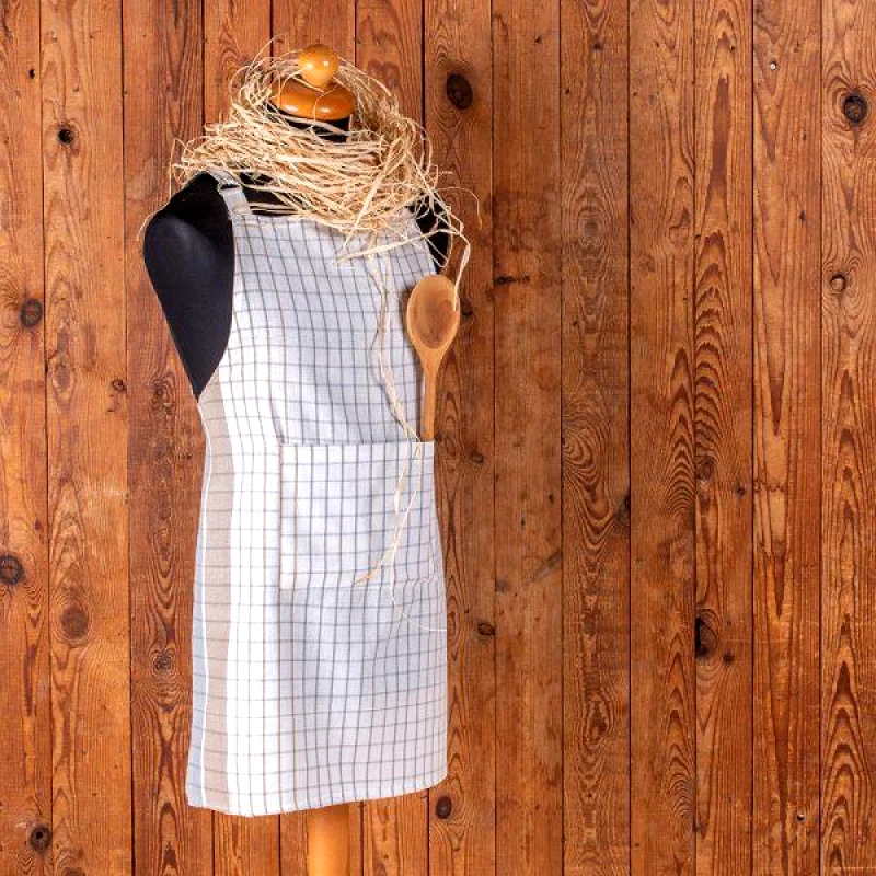 Melinen Home Melinen Home Ποδια Κουζίνας Pepper Check Mocca 60X75