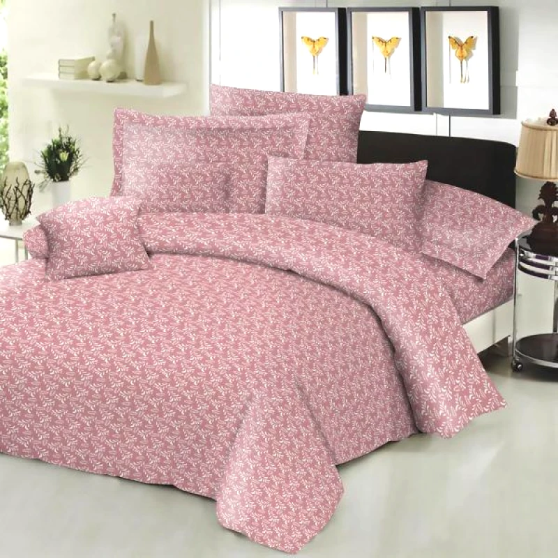 Komvos Σετ Σεντόνια ΚΟΜΒΟΣ Cotton Line Printed Fern Rotten Apple Υπέρδιπλα με λάστιχο 170x200+22