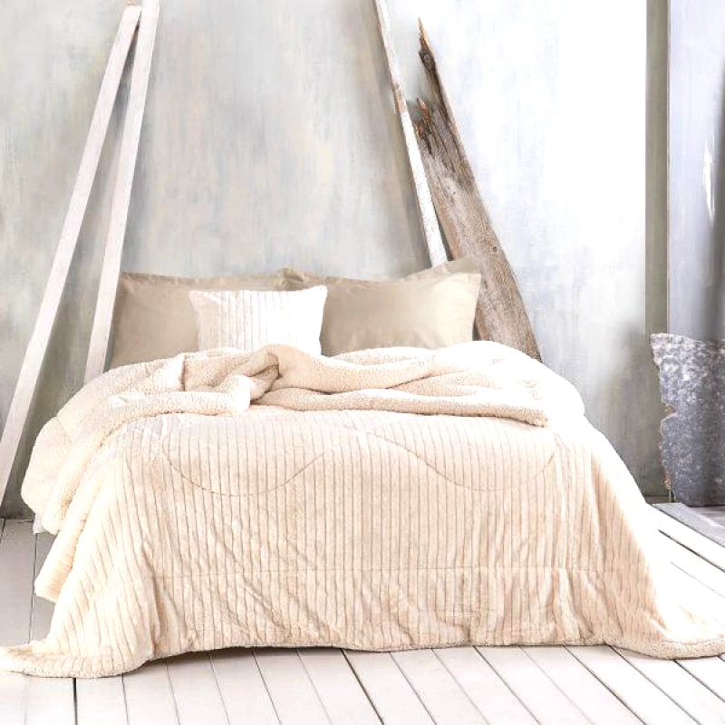 Rythmos Rythmos Shabby Εκρου - Κουβερτοπαπλωμα Υπερδιπλο (220Χ240)