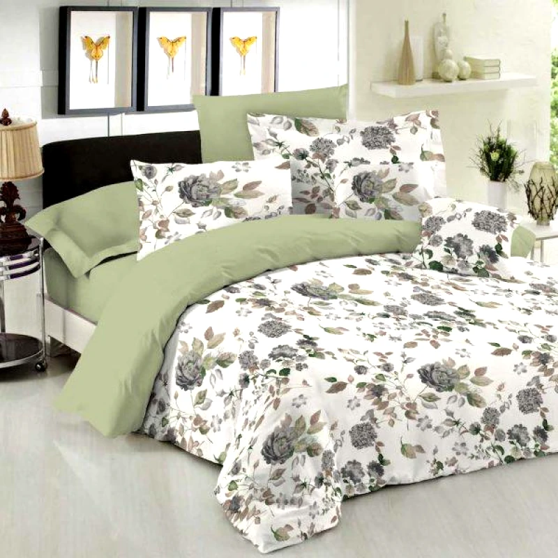 Κόμβος Σετ Κουβερλί Le Blanc Premium Cotton 100% Rose Olive Μονό 160x240