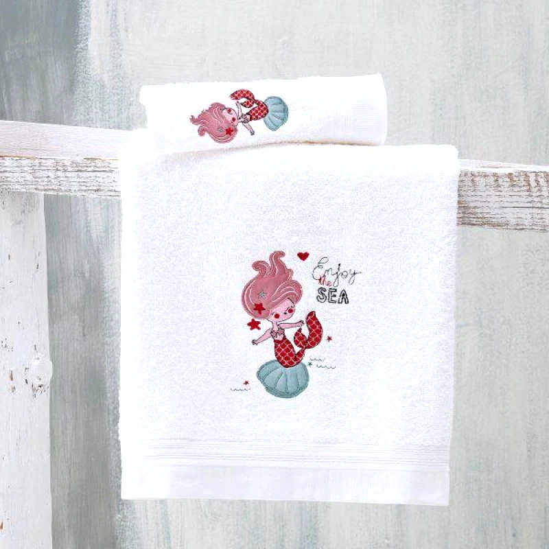 Rythmos Rythmos Little Mermaid - Σετ Πετσετεσ Παιδικεσ 2Τεμ. Σετ 2 Τεμαχια (30X50 70X140)