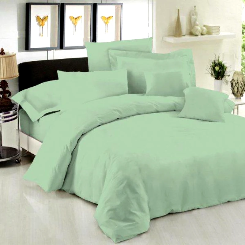 Le Blanc Σεντόνι Μεμονομένο LeBlanc Μονόχρωμο Polycotton 50/50 TC144 Green Μονό με λάστιχο 100x200+35