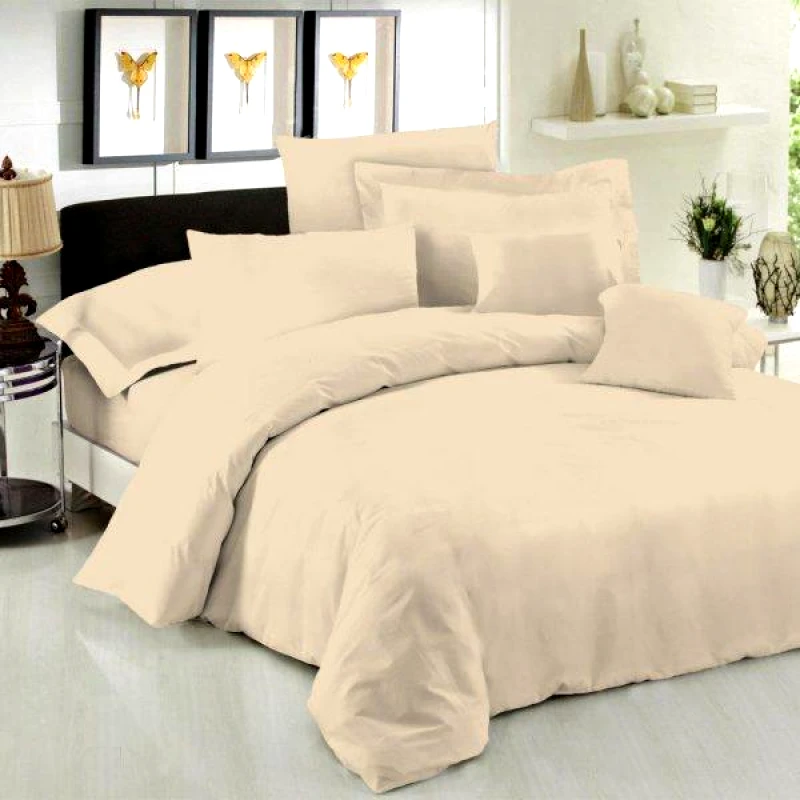 Le Blanc Σεντόνι Μεμονομένο LeBlanc Μονόχρωμο Polycotton 50/50 TC144 Sand Μονό με λάστιχο 100x200+35