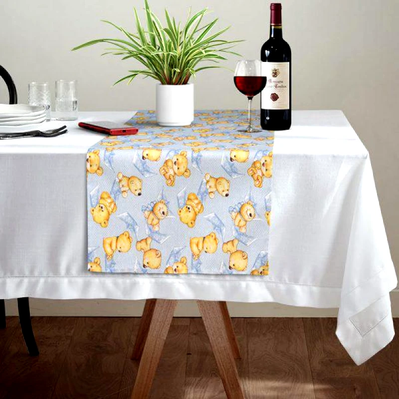 Lino Home LINO ΤΡΑΒΕΡΣΑ SAILOR BEAR 601 BLUE 45X145 45Χ145