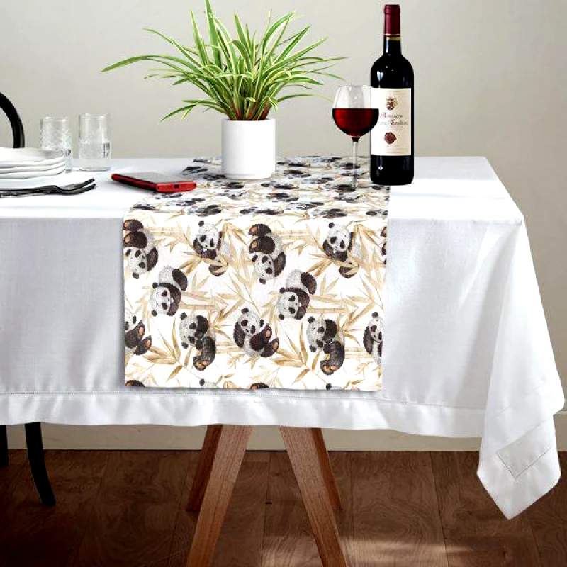 Lino Home LINO ΤΡΑΒΕΡΣΑ PANDA BEAR 101 BEIGE 45X145 45Χ145