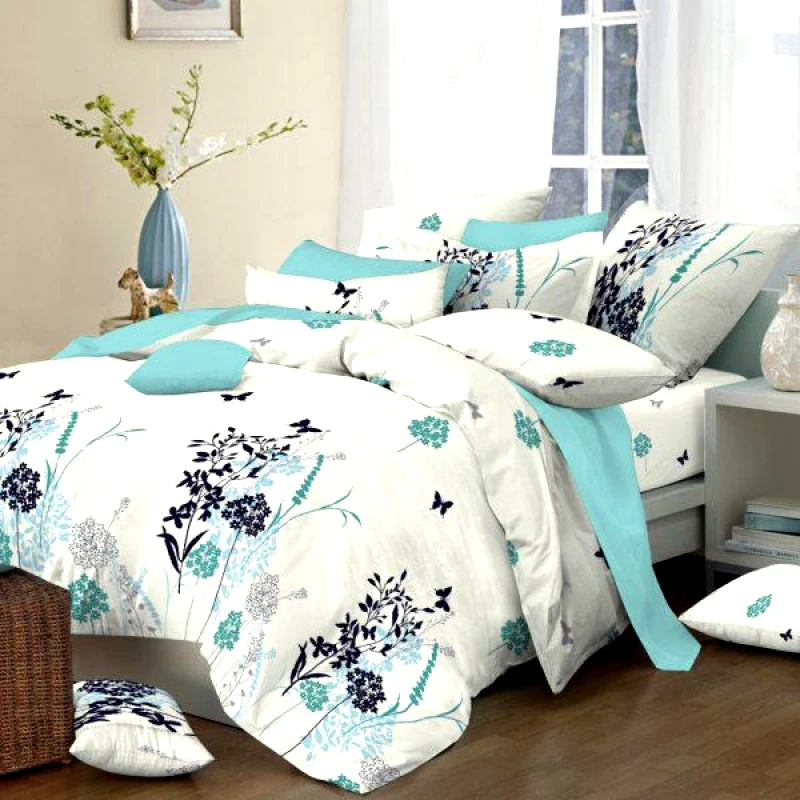 Κόμβος Σετ Σεντόνια ΚΟΜΒΟΣ Cotton Line Printed PRIMAVERA PETROL Μονά 160x240